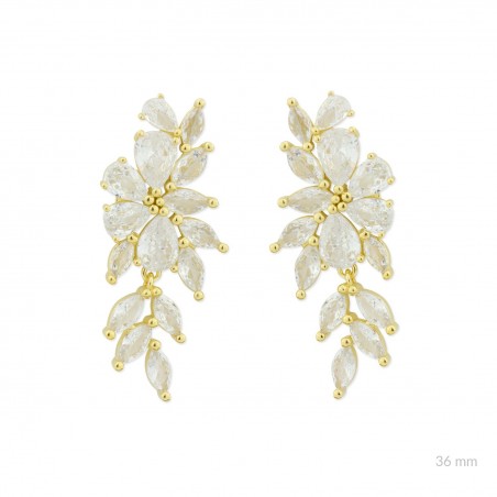 Pendientes de Plata de Ley con circonitas