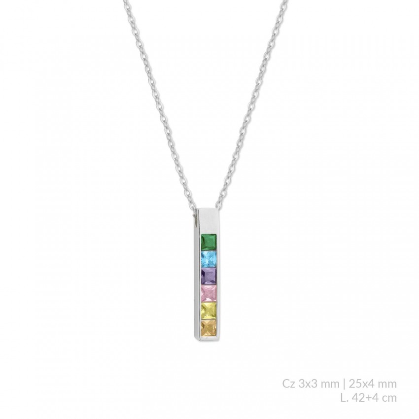 Gargantilla de Plata de Ley con circonitas