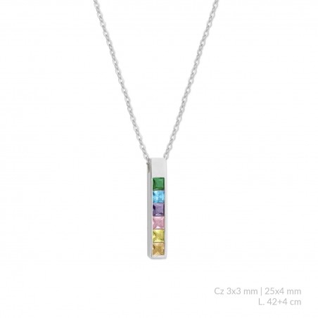 Gargantilla de Plata de Ley con circonitas