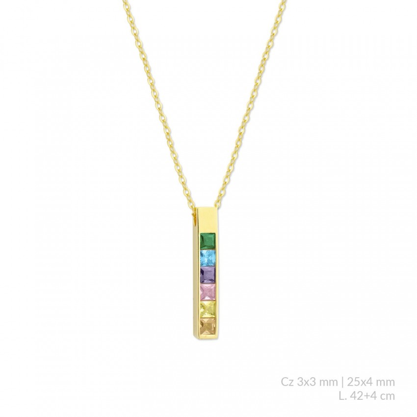 Gargantilla de Plata de Ley con circonitas