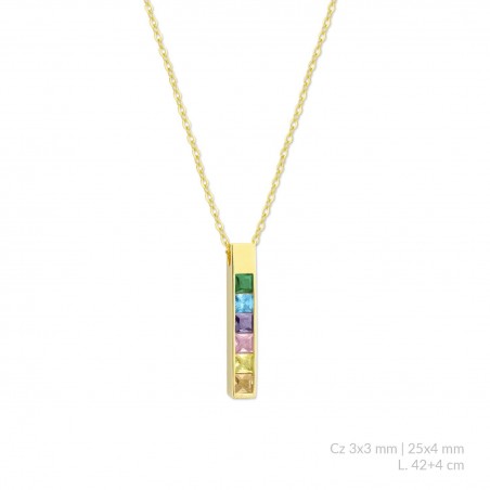 Gargantilla de Plata de Ley con circonitas