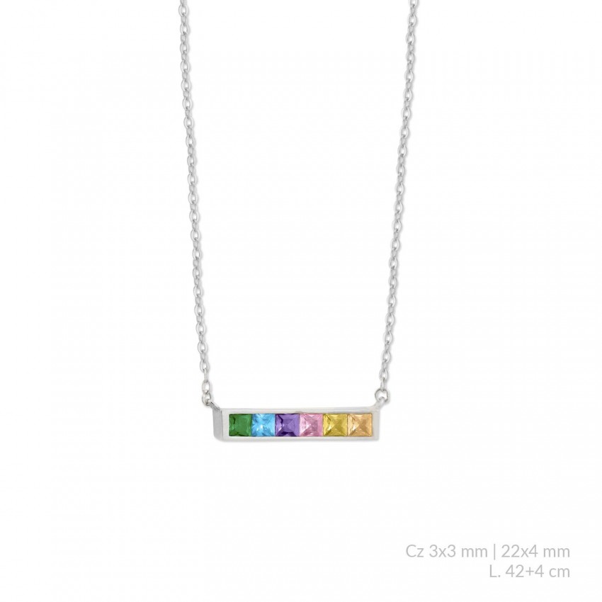 Gargantilla de Plata de Ley con circonitas