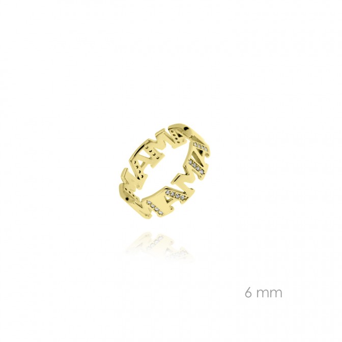 Sortija de Plata de Ley y circonita