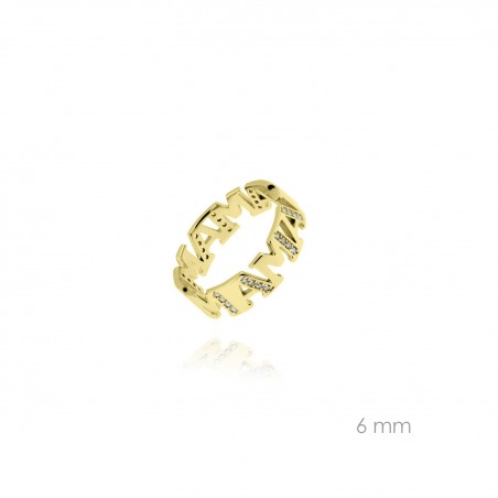 Sortija de Plata de Ley y circonita