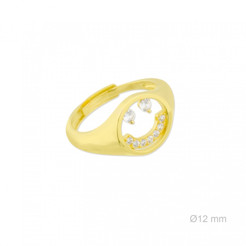 Sortija de Plata de Ley con circonitas