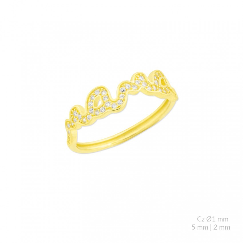 Sortija de Plata de Ley con circonitas