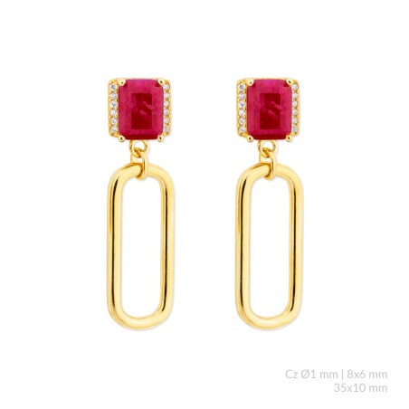 Pendientes de Plata de Ley con circonitas