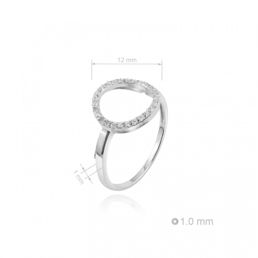 Sortija de Plata de Ley y circonita