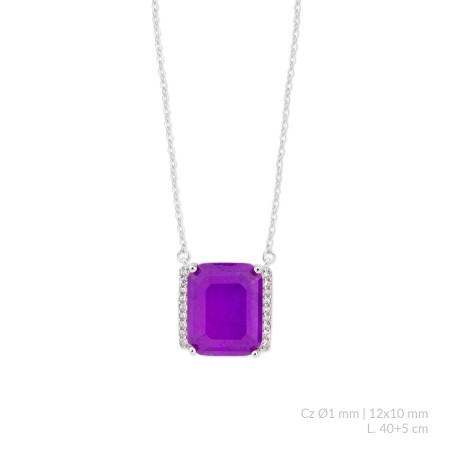 Gargantilla de Plata de Ley con circonitas