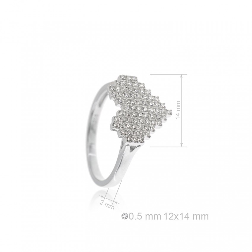 Sortija de Plata de Ley y circonita