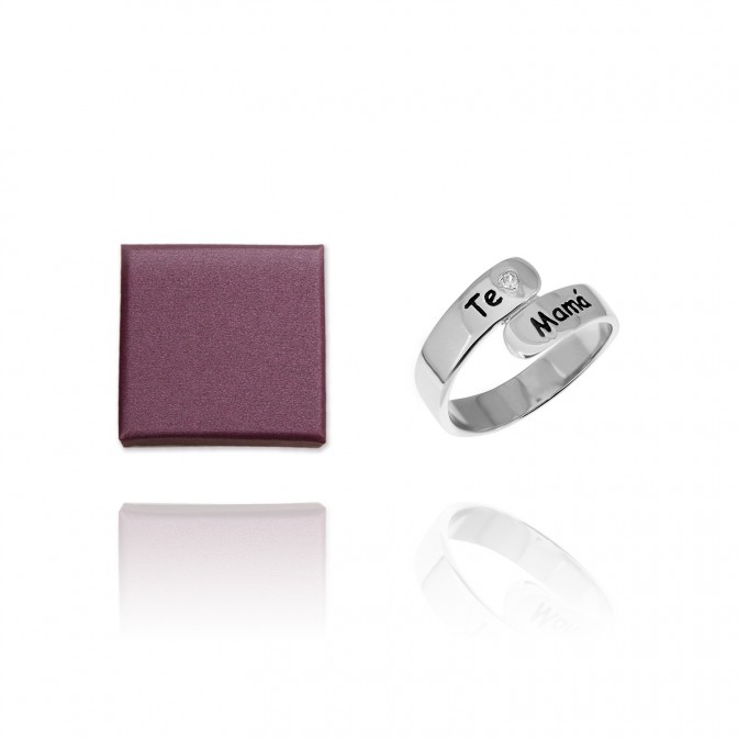 Sortija de Plata de Ley y circonita