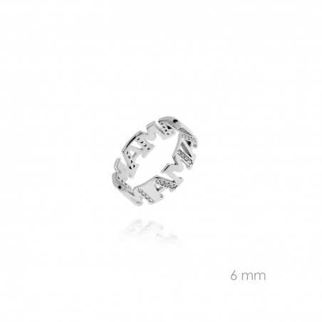 Sortija de Plata de Ley y circonita