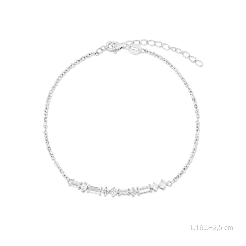 Pulsera de Plata de Ley con circonitas
