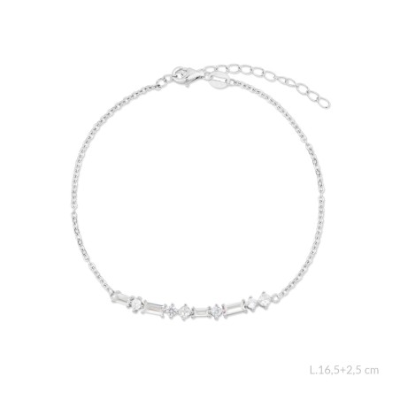 Pulsera de Plata de Ley con circonitas