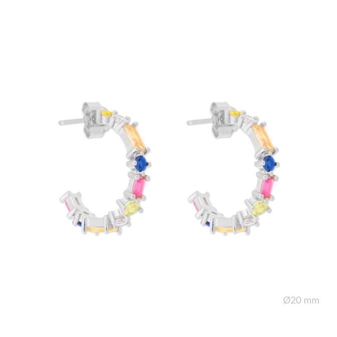 Pendientes de Plata de Ley con circonitas