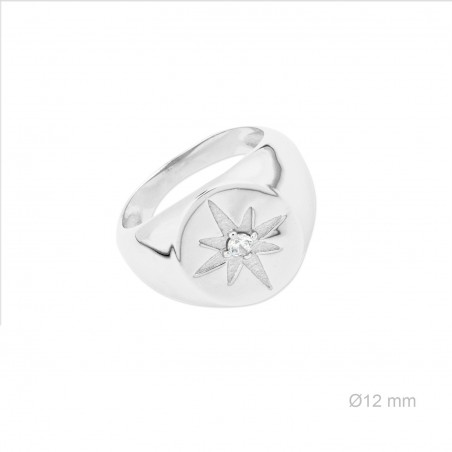 Sortija de Plata de Ley y circonita