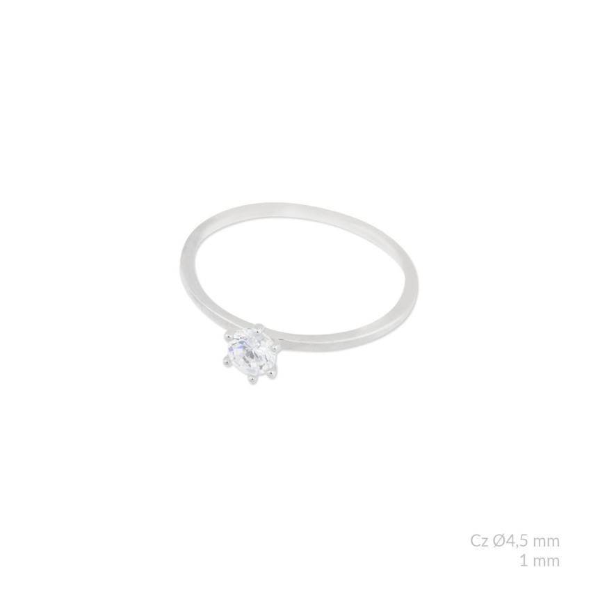 Anillo de Plata de Ley con circonitas