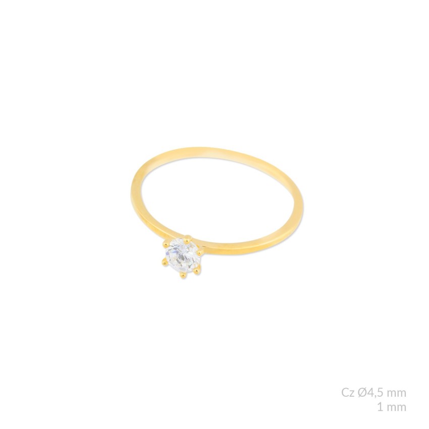 Anillo de Plata de Ley con circonitas