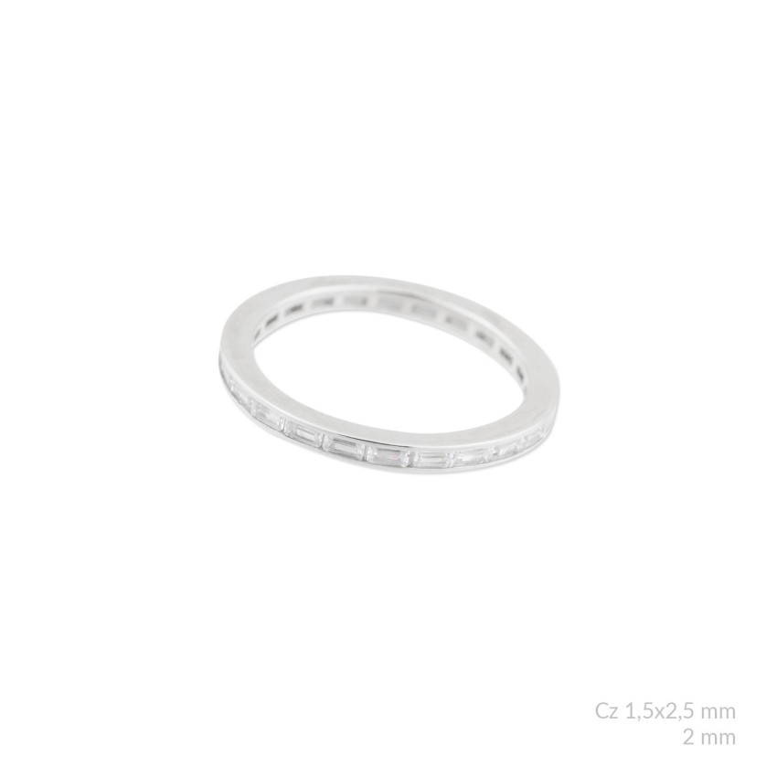 Anillo de Plata de Ley con circonitas