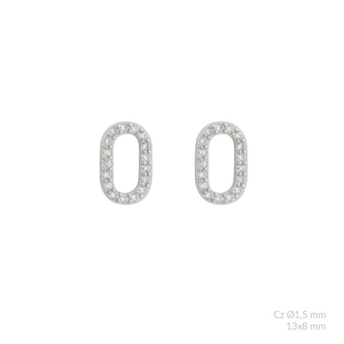 Pendientes de Plata de Ley con circonitas