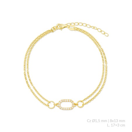 Pulsera de Plata de Ley con circonitas