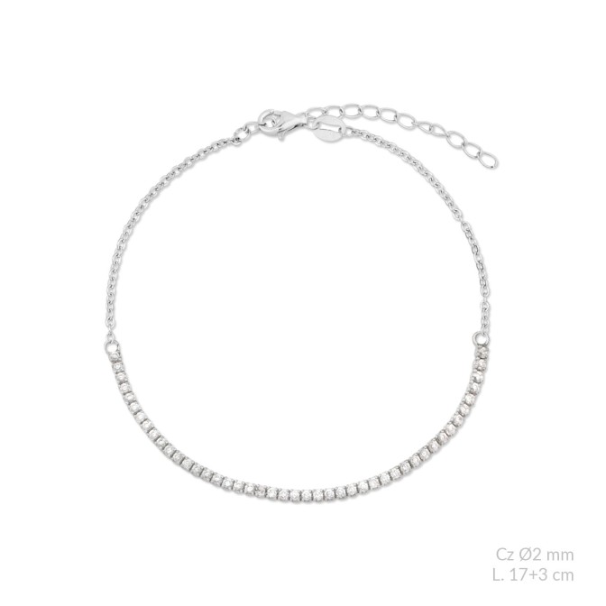 Pulsera de Plata de Ley con circonitas