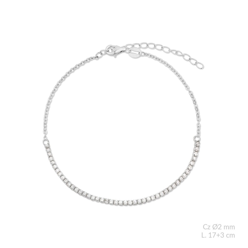 Pulsera de Plata de Ley con circonitas