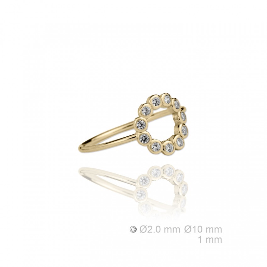 Sortija de Plata de Ley y circonita