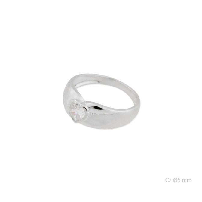 Anillo de Plata de Ley con circonitas