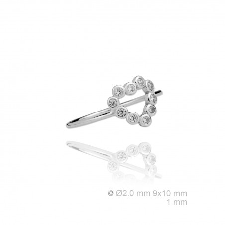 Sortija de Plata de Ley y circonita