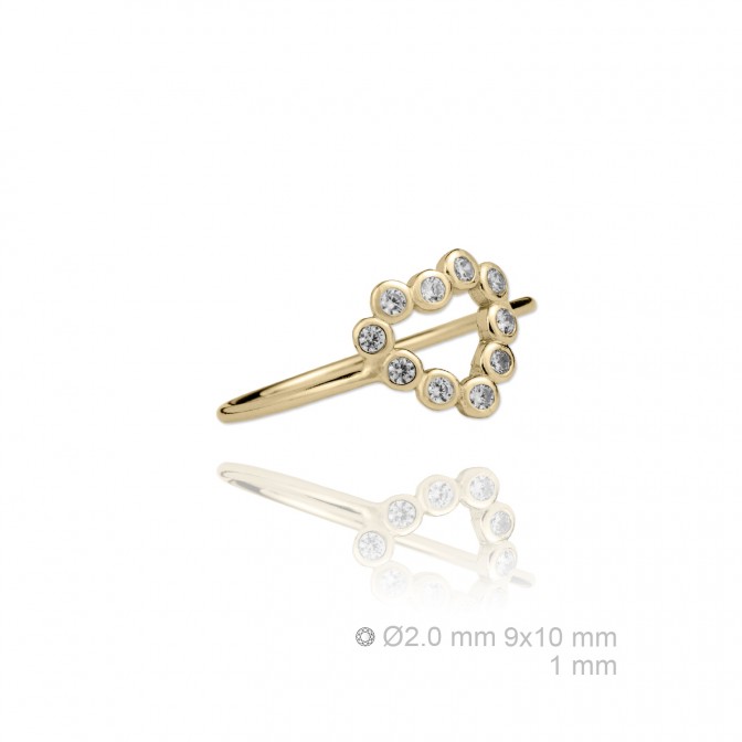 Sortija de Plata de Ley y circonita