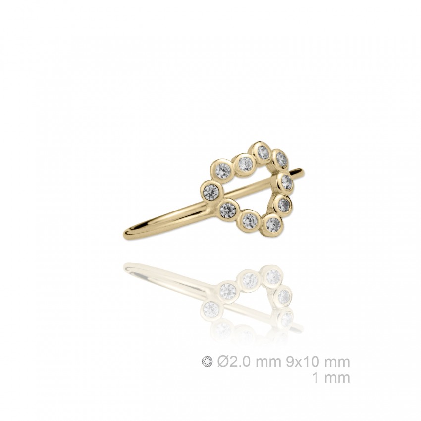 Sortija de Plata de Ley y circonita