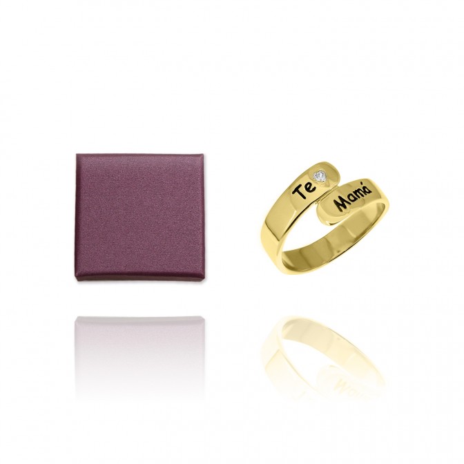 Sortija de Plata de Ley y circonita