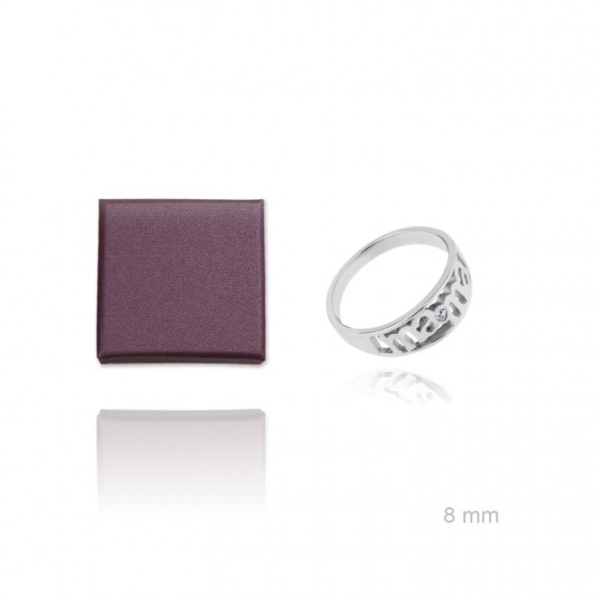 Sortija de Plata de Ley y circonita