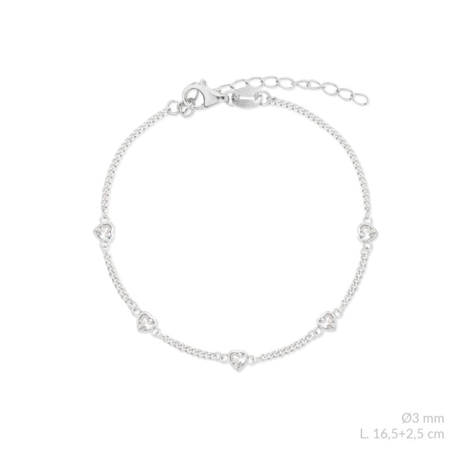 Pulsera de Plata de Ley con circonitas