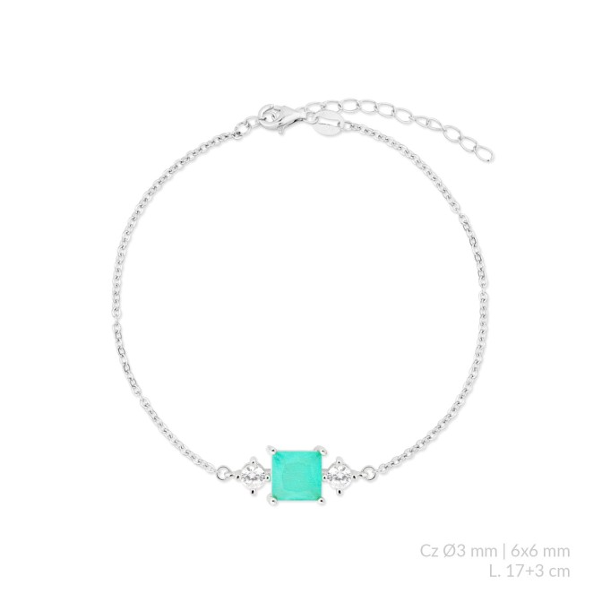 Pulsera de Plata de Ley con circonitas