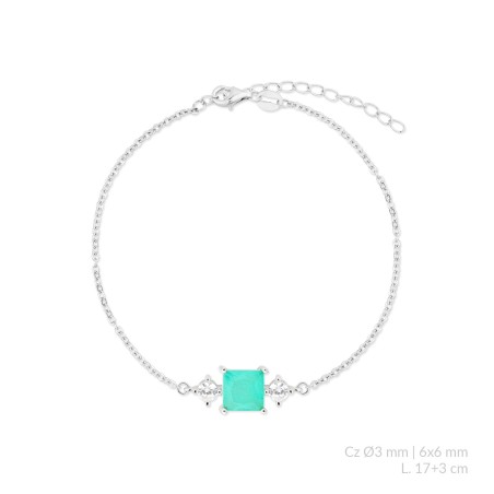 Pulsera de Plata de Ley con circonitas