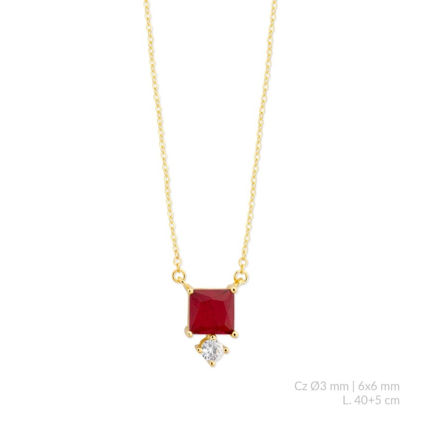 Gargantilla de Plata de Ley con circonitas