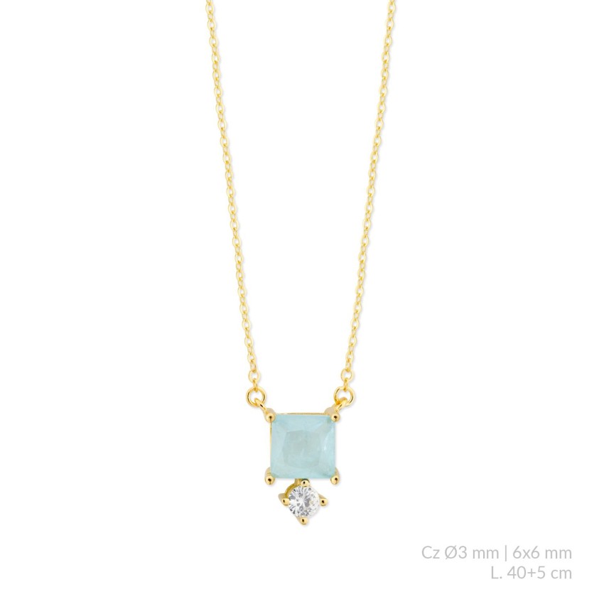 Gargantilla de Plata de Ley con circonitas