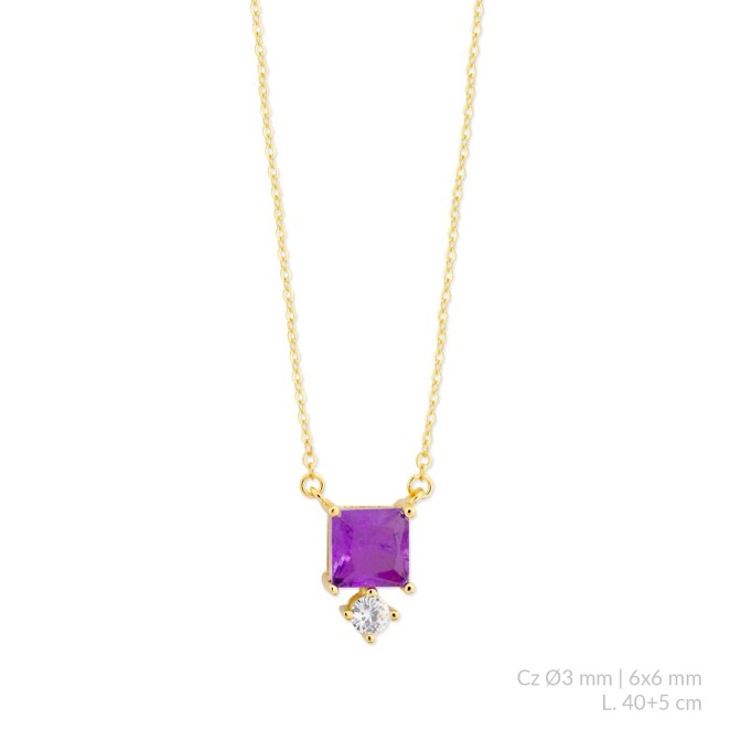 Gargantilla de Plata de Ley con circonitas