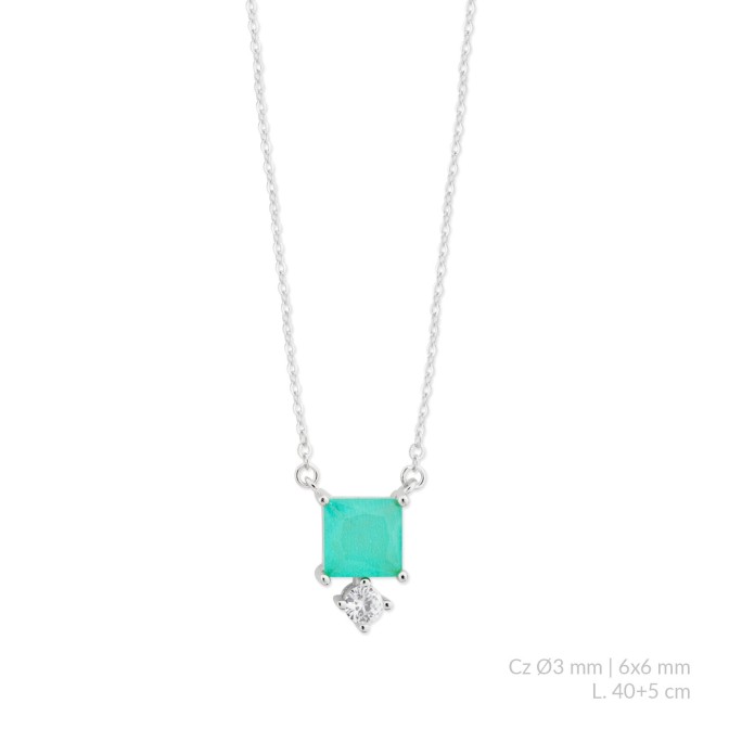 Gargantilla de Plata de Ley con circonitas