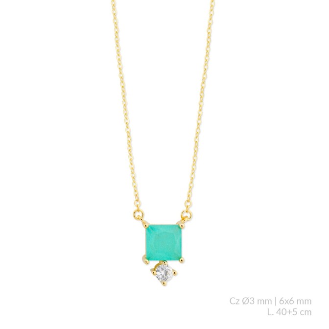 Gargantilla de Plata de Ley con circonitas