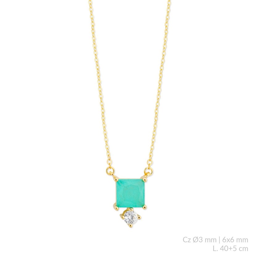 Gargantilla de Plata de Ley con circonitas