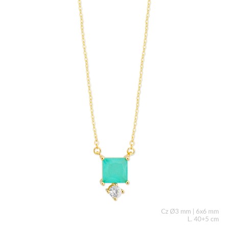 Gargantilla de Plata de Ley con circonitas