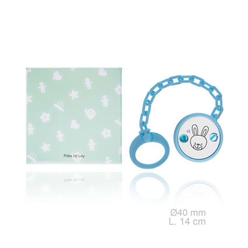 Chupetero de Plata de Ley con pinza de resina