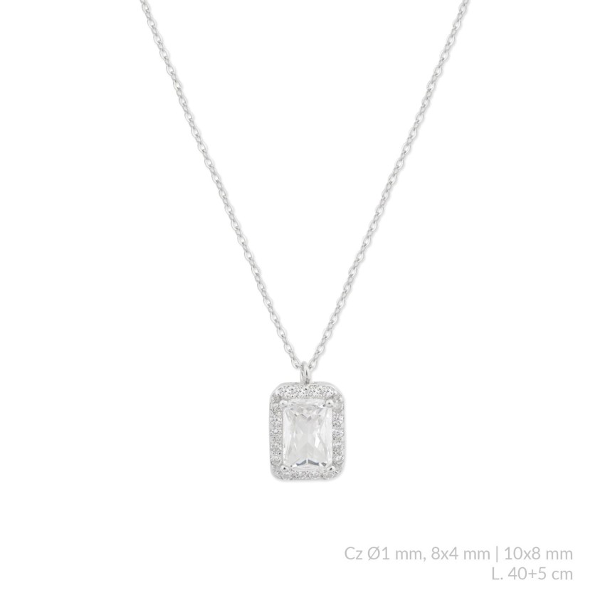 Gargantilla de Plata de Ley con circonitas