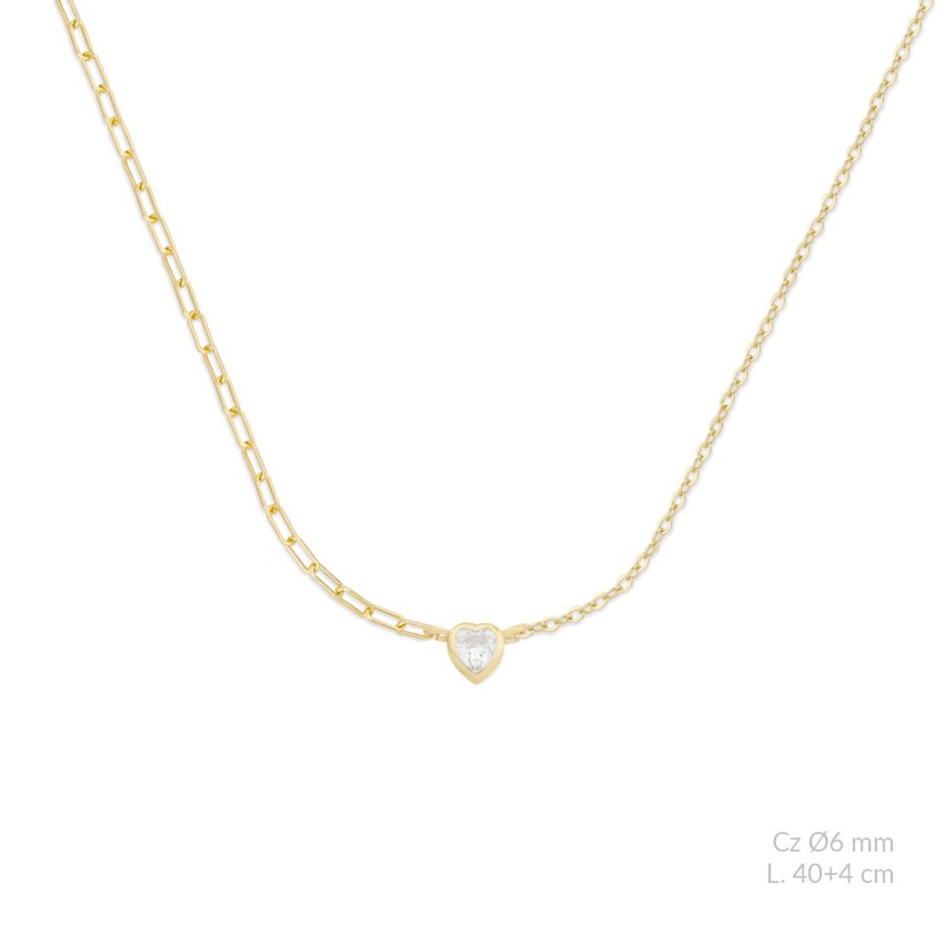 Gargantilla de Plata de Ley con circonitas