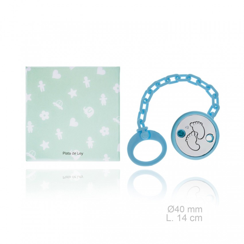 Chupetero de Plata de Ley con pinza de resina