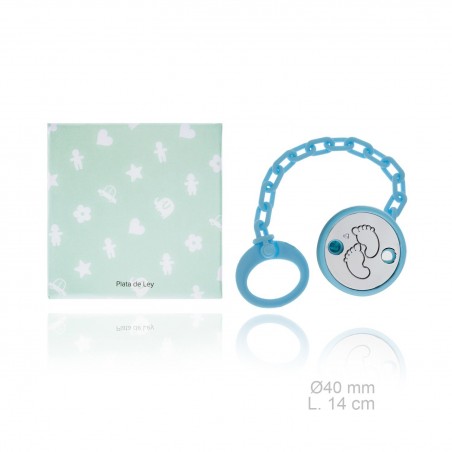 Chupetero de Plata de Ley con pinza de resina