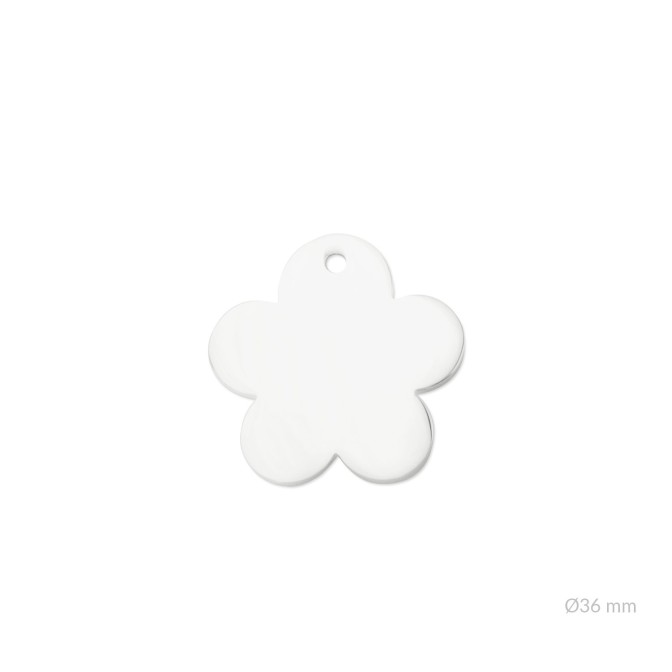 Chapa con forma de flor de Acero | Ø36mm